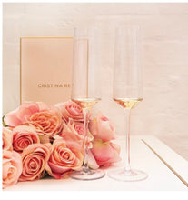 Load image into Gallery viewer, Cristina Re  Champagne flute Gold Set 2