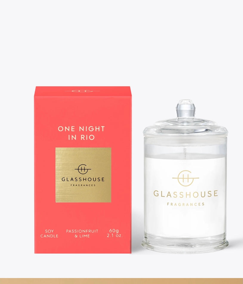 Glasshouse 60g One Night In Rio Soy Wax Candle