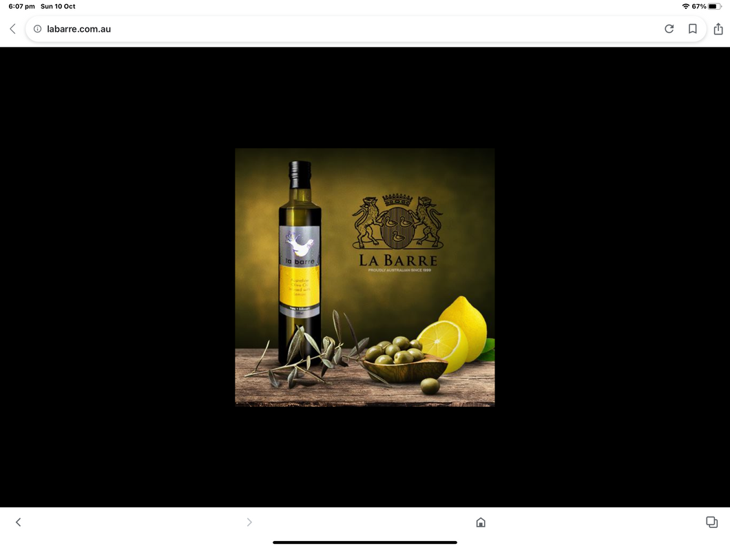 La Barre Lemon Infused Olive Oil 500ml