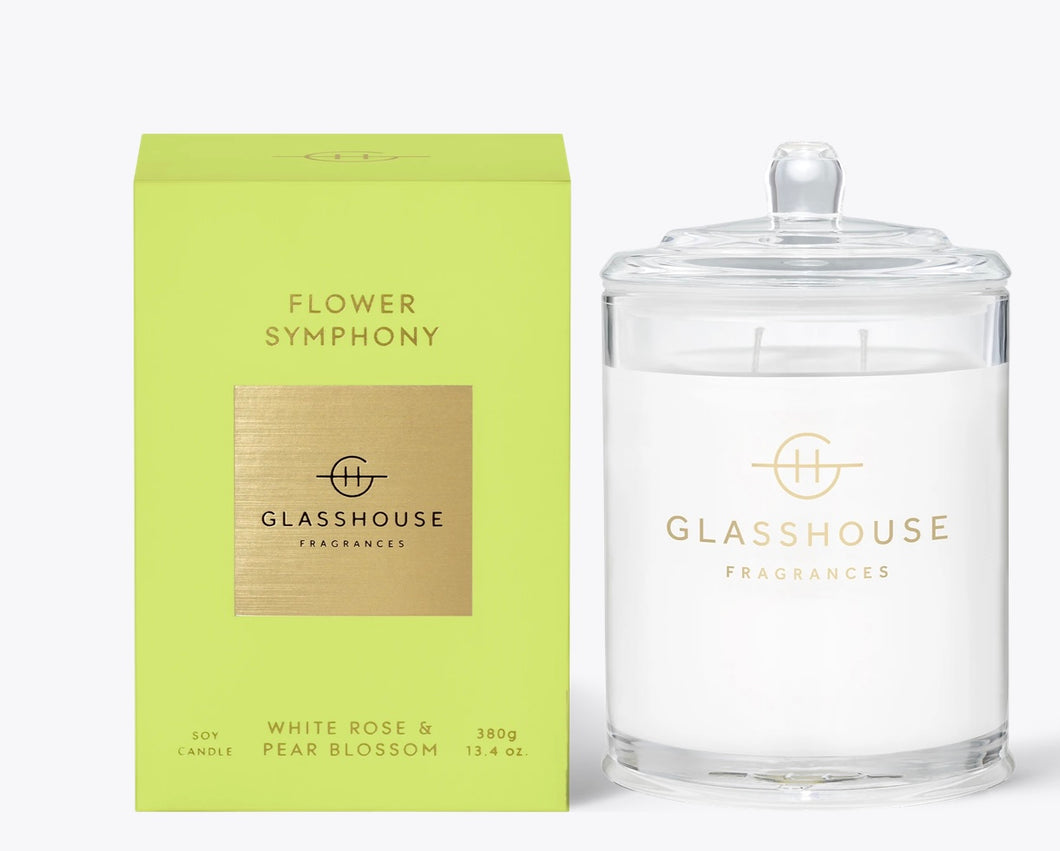 Glasshouse Flower Symphony  380gm Soy Wax Candle