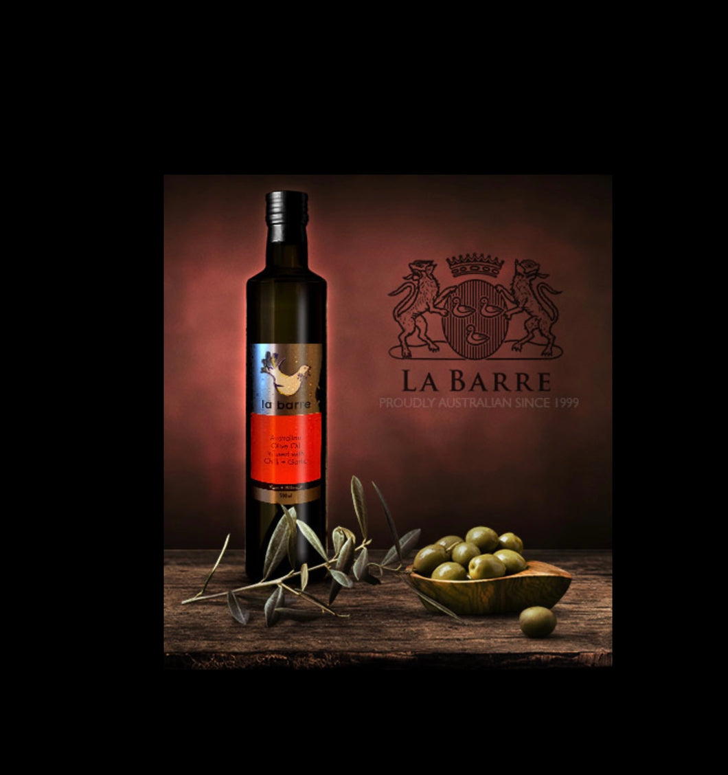 La Barre Chilli & Garlic Infused Olive Oil 500ml